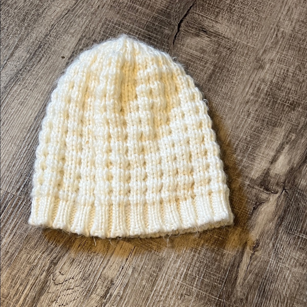 Cozy White Knit Beanie